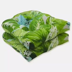 Kirklands Home Jungle Outdoor Seat Cushions, Set of 2 Green Clearance