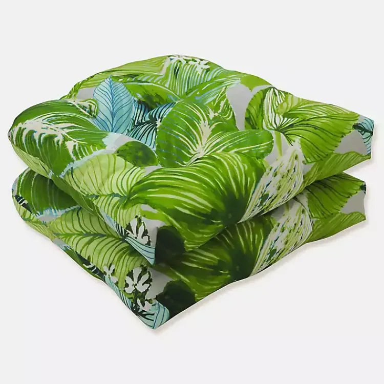 Kirklands Home Jungle Outdoor Seat Cushions, Set of 2 Green Clearance