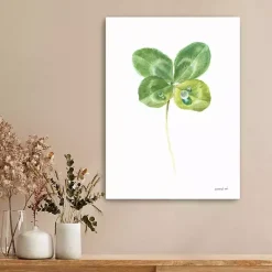 St Patricks Day Decorations>Kirklands Home Green Lucky Clover Canvas Art Print