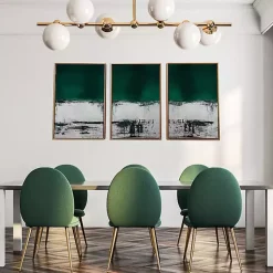 Kirklands Home Green Malachite Canvas Art Prints, Set of 3 Clearance