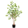 Trees & Topiaries>Kirklands Home Green Maple Tree in Black Planter