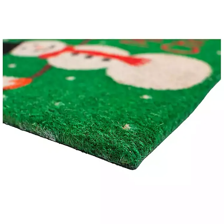 Outdoor Christmas Decorations>Kirklands Home Green Merry Christmas Snowman Doormat