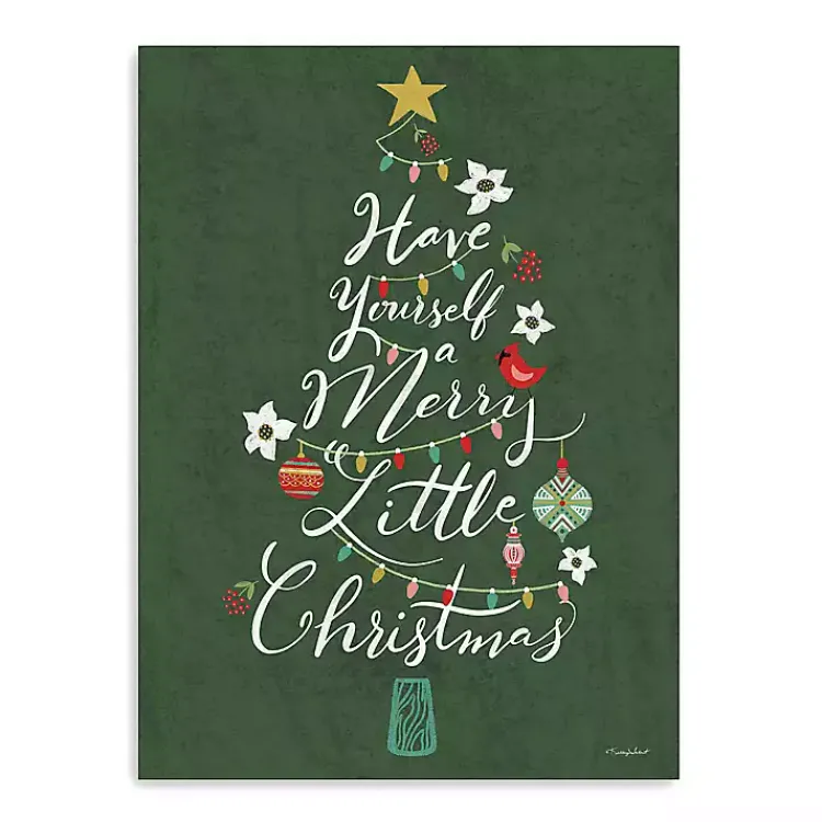 Christmas Art & Wall Decor>Kirklands Home Merry Little Christmas Christmas Wall Plaque Green