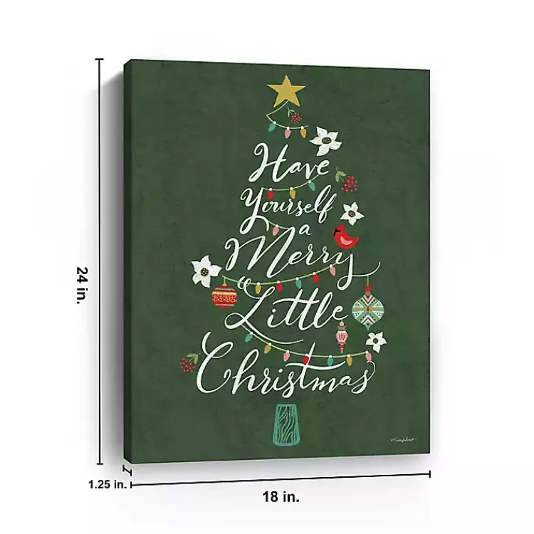 Christmas Art & Wall Decor>Kirklands Home Merry Little Christmas Christmas Wall Plaque Green