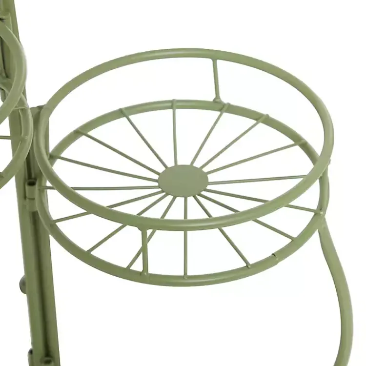 Kirklands Home Metal Starburst 3-Tier Plant Stand Green