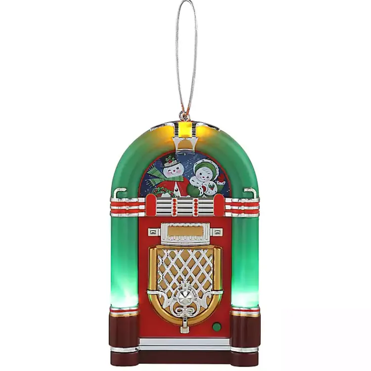 Christmas Ornaments>Kirklands Home Mini Jukebox LED Christmas Ornament Green
