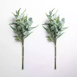 Stems & Bouquets>Kirklands Home Mixed Eucalyptus Bouquets, Set of 2 Green