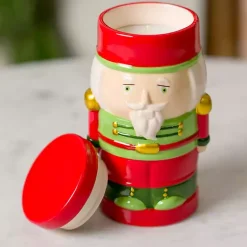 Candles>Kirklands Home Green Nutcracker Balsam & Cedar Jar Candle Red