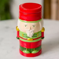 Candles>Kirklands Home Green Nutcracker Balsam & Cedar Jar Candle Red