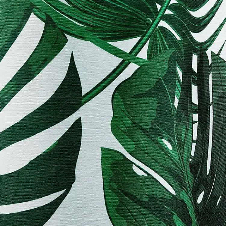 Kirklands Home Green Palm Leaf Outdoor Curtain Panel Set, 96 in.