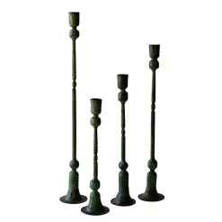 Candle Holders>Kirklands Home Patina Forged Iron Candle Holders, Set of 4 Green