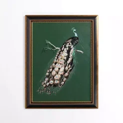 Kirklands Home Peacock Framed Art Print Green Outlet
