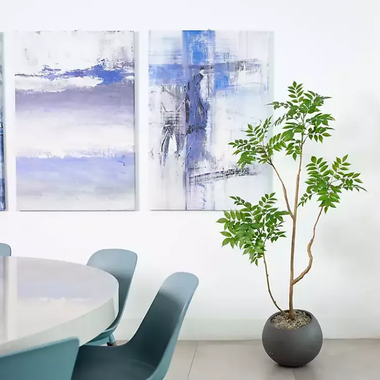 Trees & Topiaries>Kirklands Home Green Pieris Tree in Black Planter