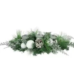 Arrangements & Greenery>Kirklands Home Pine and Ornament Candle Centerpiece Green