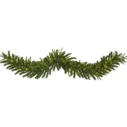 Christmas Arrangements & Garland>Kirklands Home Pine Clear LED Garland Green