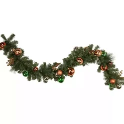 Christmas Arrangements & Garland>Kirklands Home Green Pine with Ornaments Garland