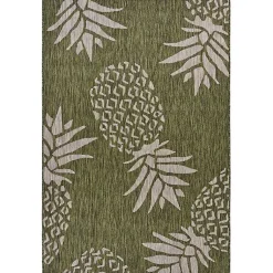 Kirklands Home Pineapple Indoor/Outdoor Area Rug, 5x7 Green Online