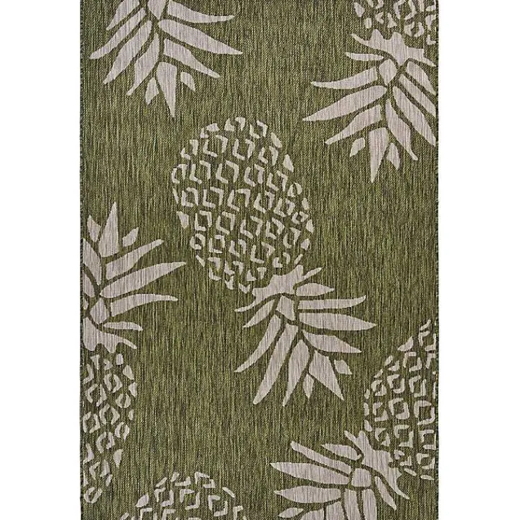 Kirklands Home Green Pineapple Outdoor Area Rug, 7x9 Online