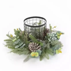 Arrangements & Greenery>Kirklands Home Pineberry Window Pane Candle Centerpiece Green