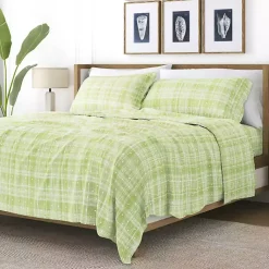 Kirklands Home Plaid Polka Dot 3-pc. Twin Sheet Set Green Outlet