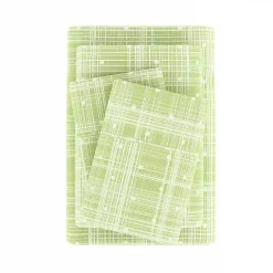 Kirklands Home Plaid Polka Dot 3-pc. Twin Sheet Set Green Outlet