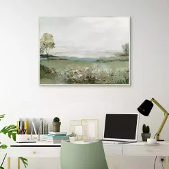 Kirklands Home Green Prairie Field Framed Canvas Art Print Outlet