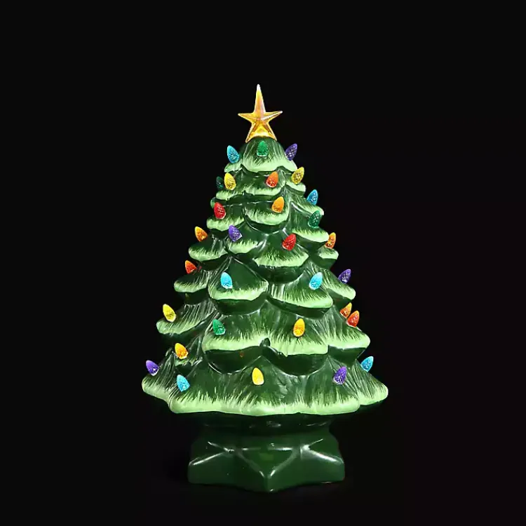 Christmas Decorations>Kirklands Home Pre-lit Nostalgic Christmas Tree, 14 in. Green