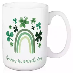 Kirklands Home Green Rainbow St. Patrick's Day Mugs, Set of 2 Hot