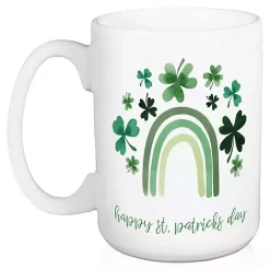 Kirklands Home Green Rainbow St. Patrick's Day Mugs, Set of 2 Hot