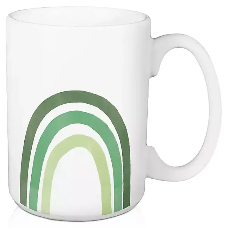 Kirklands Home Green Rainbow St. Patrick's Day Mugs, Set of 2 Hot