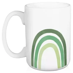 Kirklands Home Green Rainbow St. Patrick's Day Mugs, Set of 2 Hot