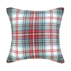 Christmas Pillows>Kirklands Home Green Red Blue Morris Plaid Christmas Throw Pillow Multi