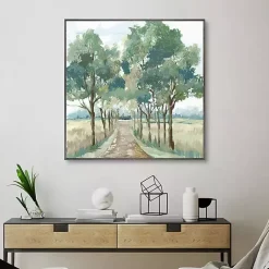 Kirklands Home Green Reverie Framed Canvas Art Print New