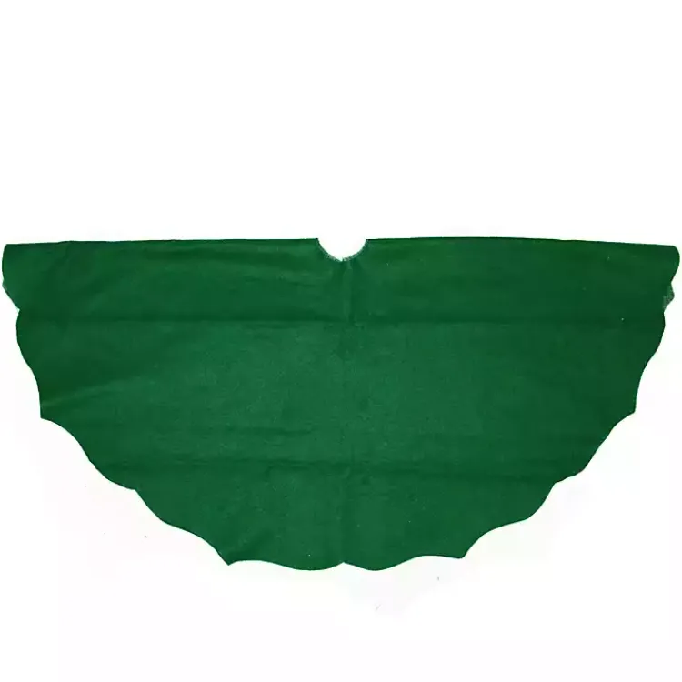 Christmas Tree Skirts & Collars>Kirklands Home Scalloped Christmas Tree Skirt, 38 in. Green