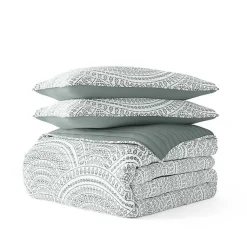 Kirklands Home Green Scalloped Reversible 2-pc. Twin Quilt Set