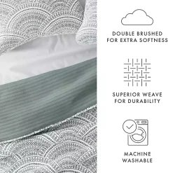 Kirklands Home Green Scalloped Reversible 2-pc. Twin Quilt Set