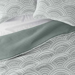 Kirklands Home Green Scalloped Reversible 3-pc. Queen Quilt Set Clearance