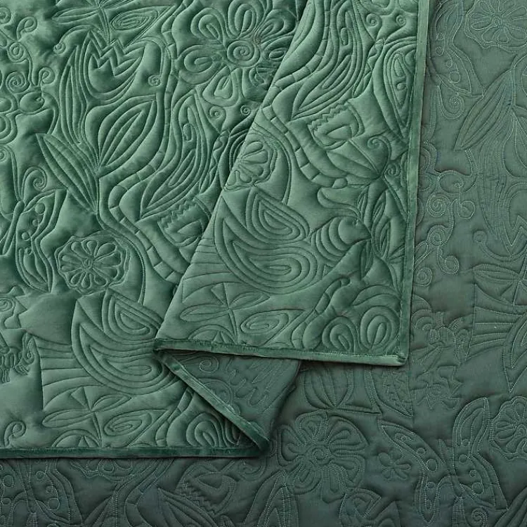 Kirklands Home Secret Garden 3-pc. Full/Queen Quilt Set Green Clearance