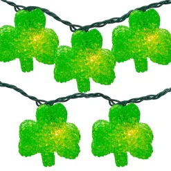 St Patricks Day Decorations>Kirklands Home Green Shamrock String Lights