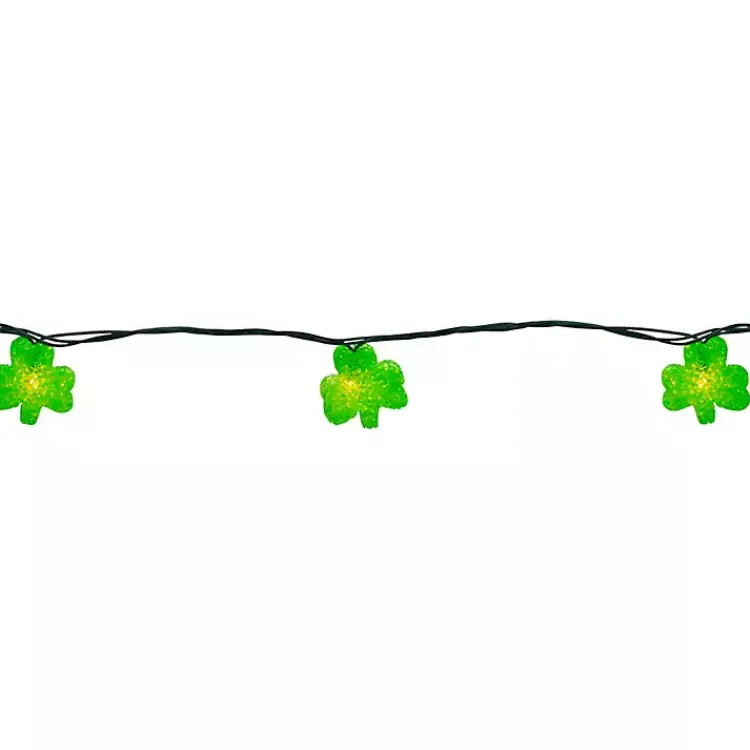 St Patricks Day Decorations>Kirklands Home Green Shamrock String Lights