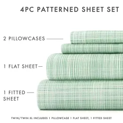 Kirklands Home Soft Thatch 3-pc. Twin Sheet Set Green Discount