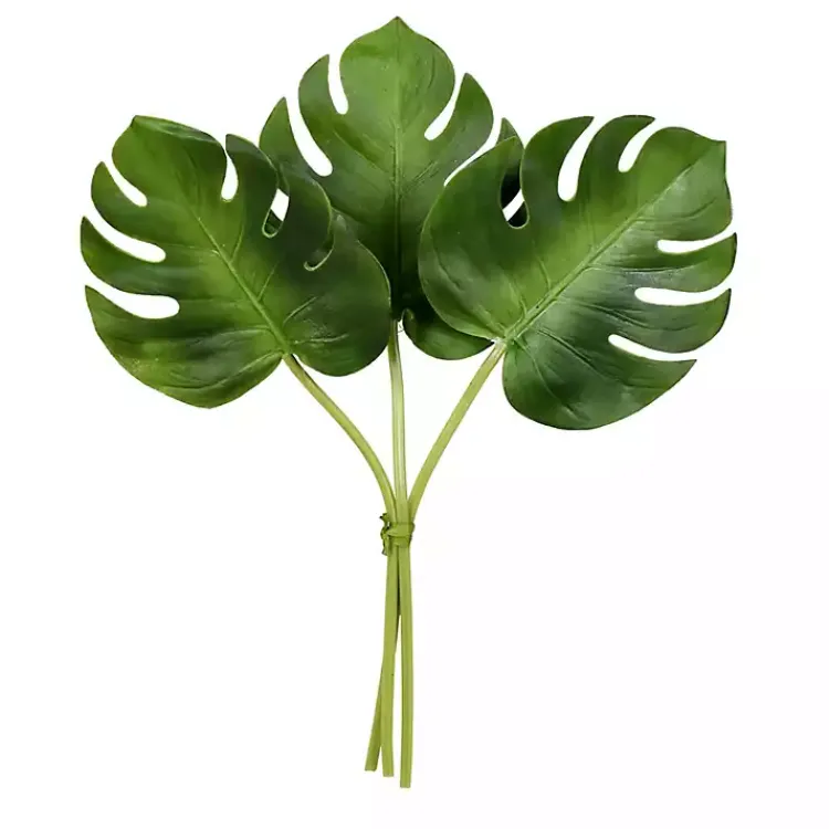 Stems & Bouquets>Kirklands Home Split Philodendron Leaf Bundles, Set of 2 Green