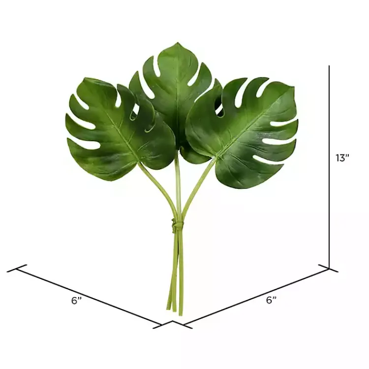 Stems & Bouquets>Kirklands Home Split Philodendron Leaf Bundles, Set of 2 Green