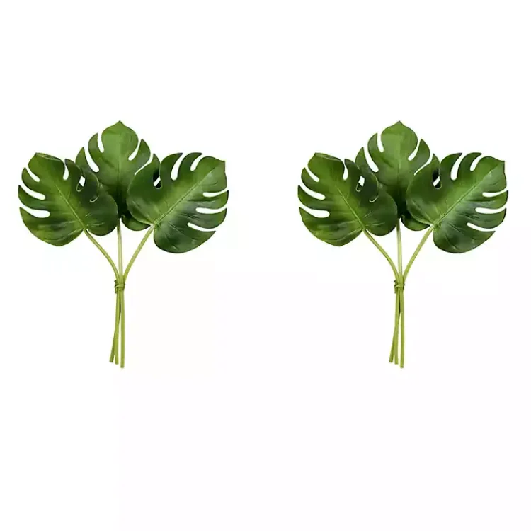 Stems & Bouquets>Kirklands Home Split Philodendron Leaf Bundles, Set of 2 Green