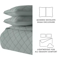 Kirklands Home Stitched Diamond 2-pc. Twin Quilt Set Green Sale
