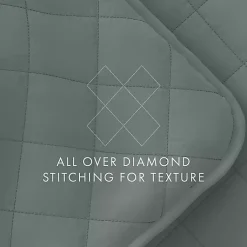 Kirklands Home Stitched Diamond 2-pc. Twin Quilt Set Green Sale