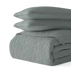 Kirklands Home Stitched Floral 2-pc. Twin Quilt Set Green Discount
