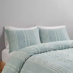 Kirklands Home Stripe Diamond California King Comforter Set Green Clearance