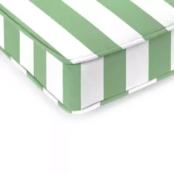Kirklands Home Green Striped Outdoor Settee Cushion Best