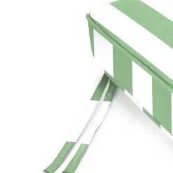 Kirklands Home Green Striped Outdoor Settee Cushion Best